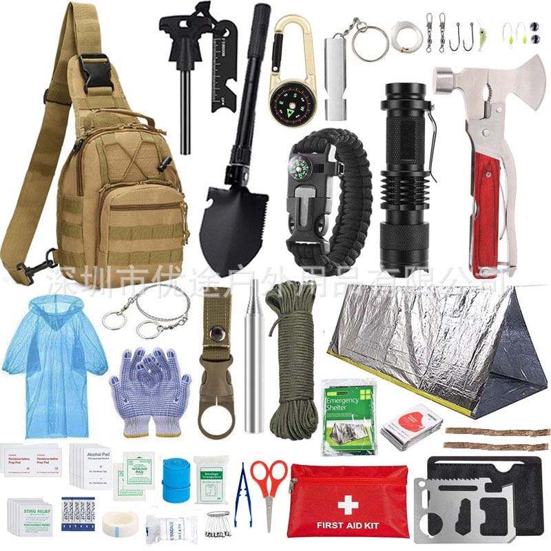 Travel Tactical Emergency Survival Kit Camping Trauma Survival First Aid Equipment Kit With Emergency Supplies