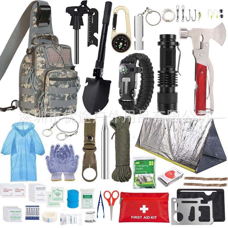 Travel Tactical Emergency Survival Kit Camping Trauma Survival First Aid Equipment Kit With Emergency Supplies