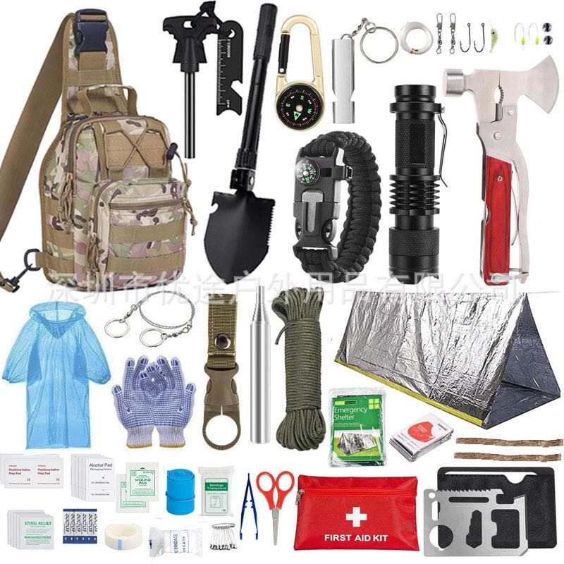 Travel Tactical Emergency Survival Kit Camping Trauma Survival First Aid Equipment Kit With Emergency Supplies