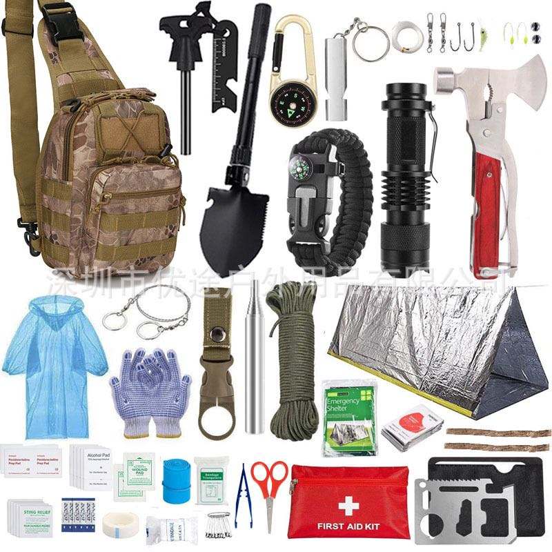 Travel Tactical Emergency Survival Kit Camping Trauma Survival First Aid Equipment Kit With Emergency Supplies